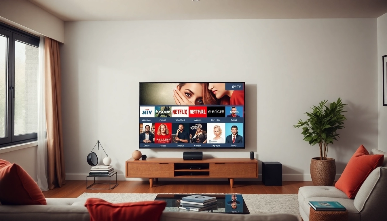 Stream a variety of content with our abonnement iptv plans in a cozy living room setting.