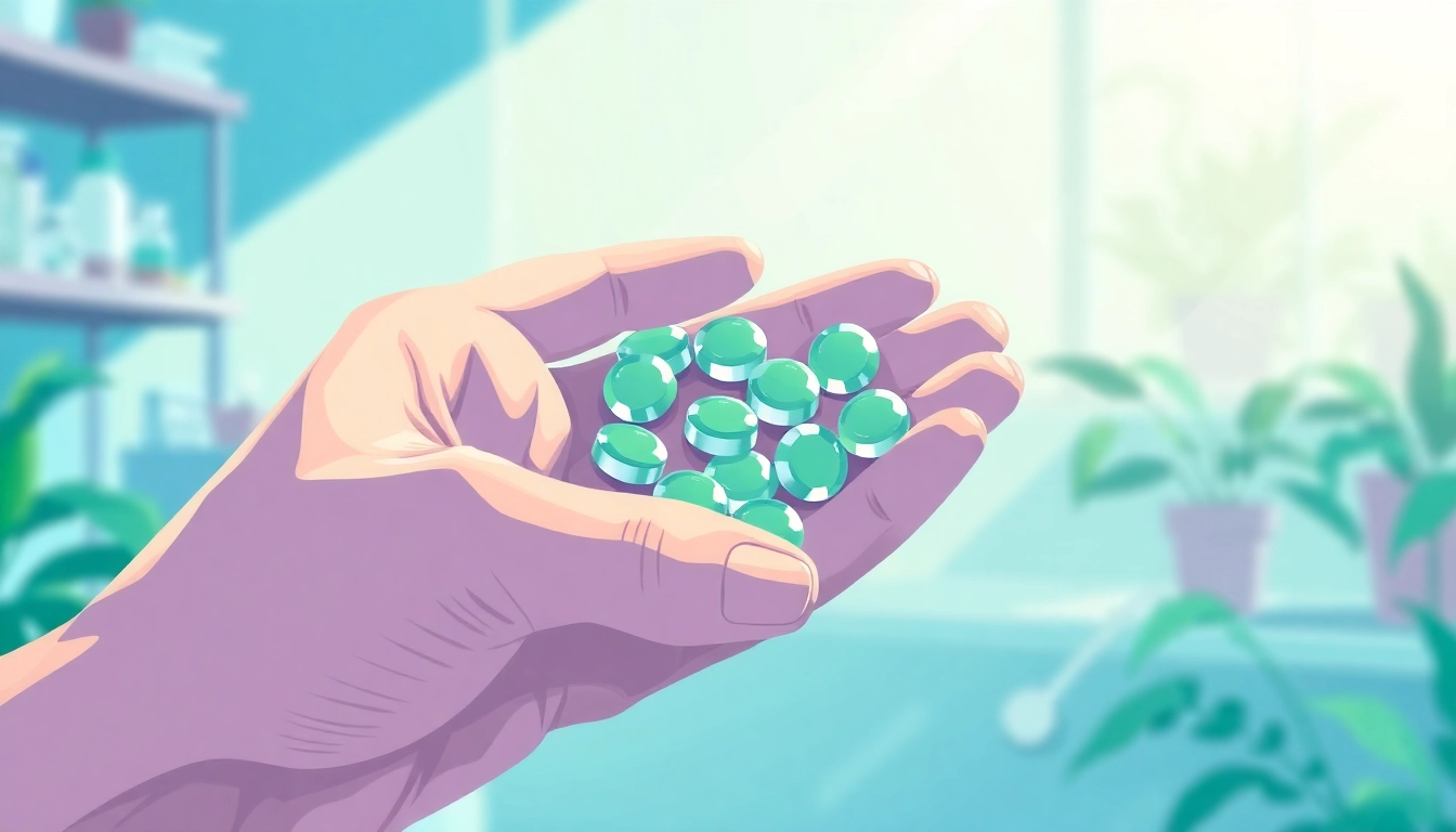 Showcase Bulk 7oh tablets in a hand, illustrating quality and engagement with health benefits.