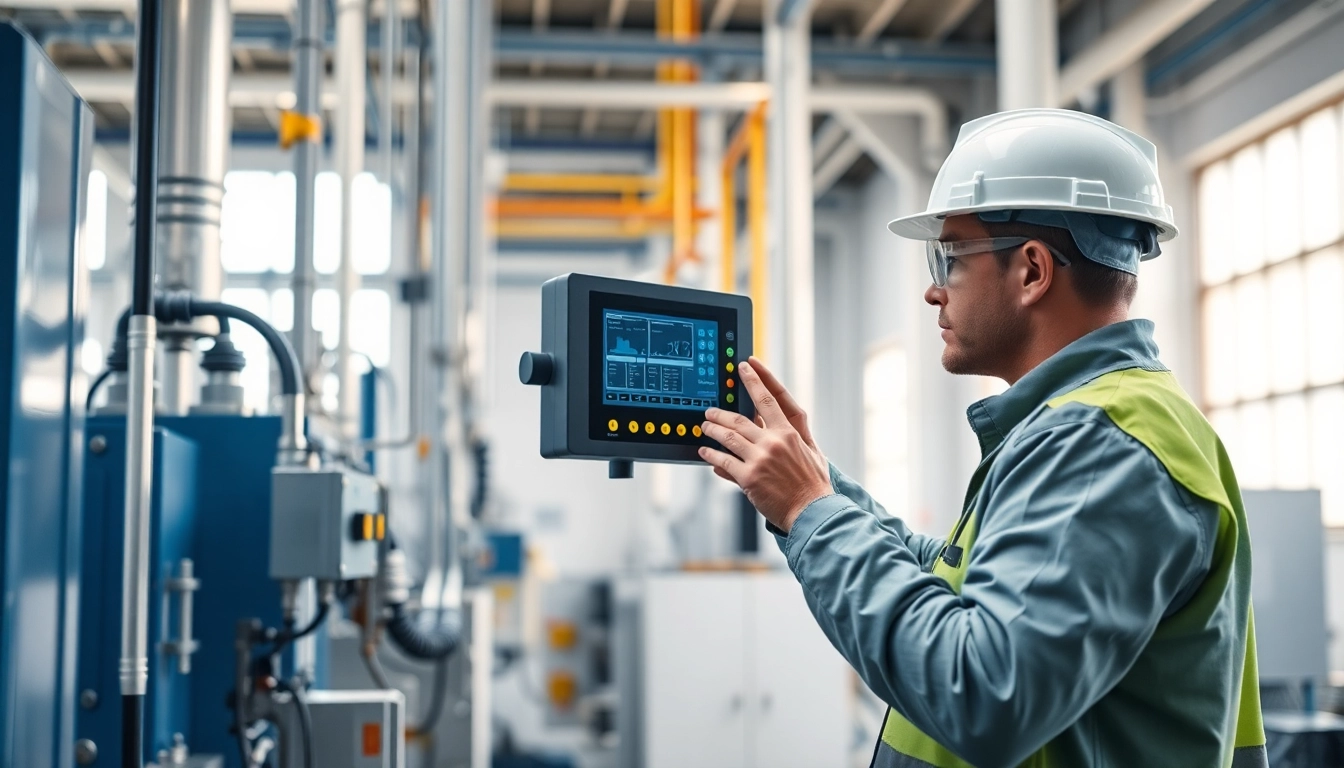 Inspecting a Sulfur Dioxide monitor in an industrial environment for safety compliance.