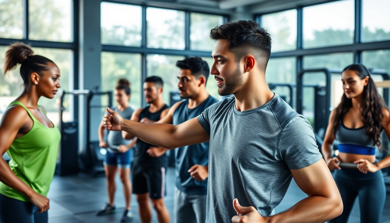 Engaging semi personal training in Jersey City highlighting focused participants with a motivating trainer.