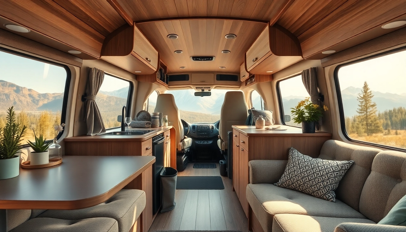 JRP Campers showcasing a cozy and stylish camper van interior ideal for adventures.