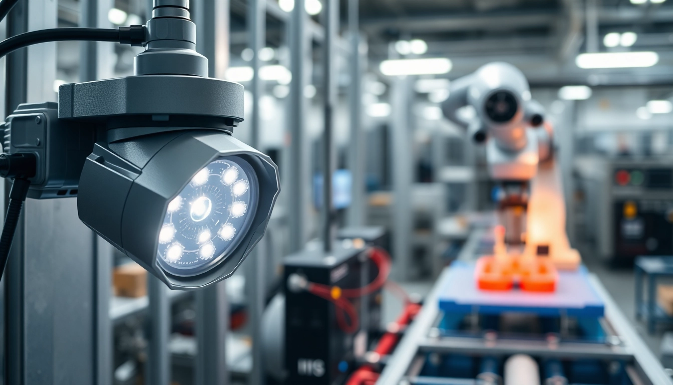 Automated machine vision technology enhancing production line efficiency by capturing real-time visual data.