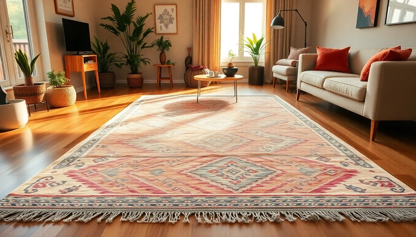 Showcasing the beauty of Boujaad vintage rugs at https://labboho.com/collections/boujaad-vintage-rugs in a cozy home setting.