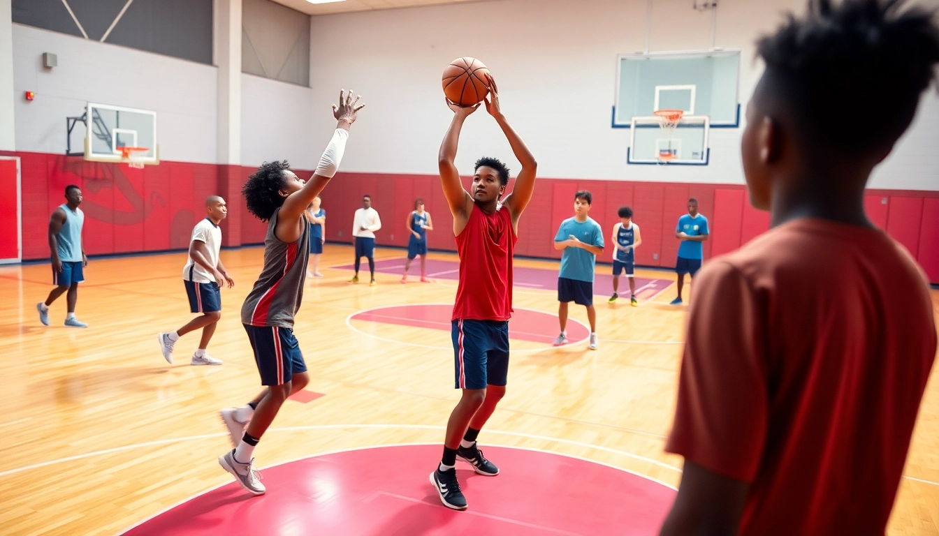 Focused young athletes engaging in basketball training programs near me for skill development.