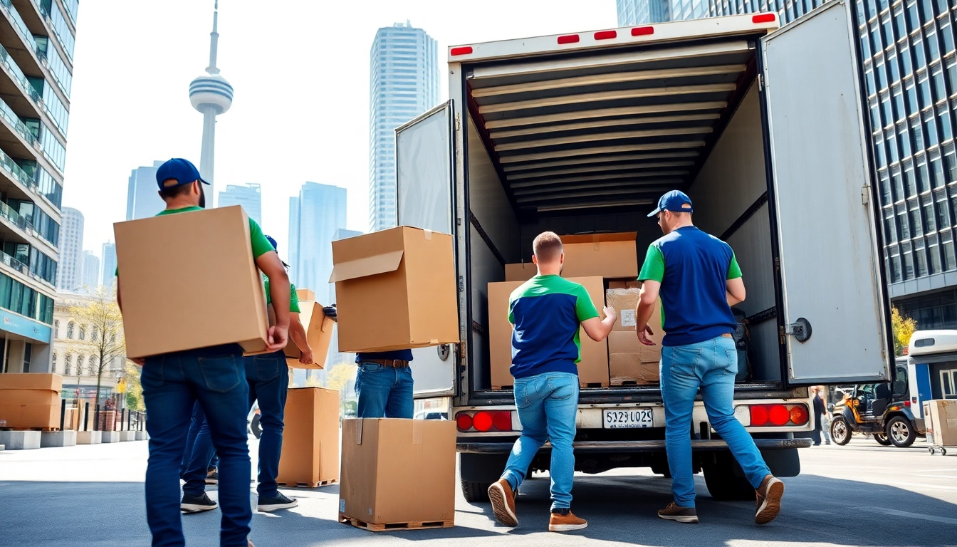 Movers efficiently loading items into a truck, representing reliable Toronto moving companies.