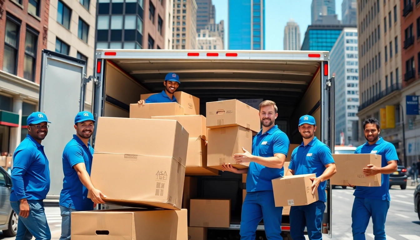 Best movers nyc team efficiently loading belongings during a move in New York City.