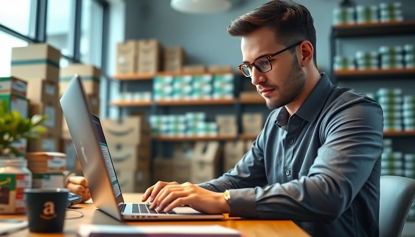 Analyzing product listings for selling wholesale on amazon with organized workspace elements.
